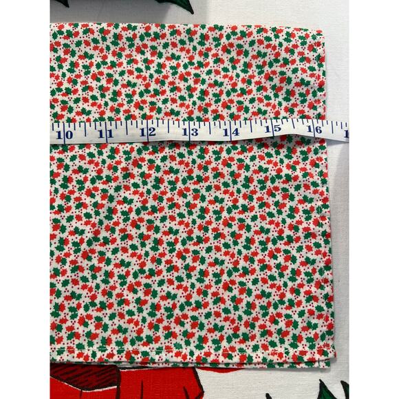 Red Holly Christmas Cloth Napkins Set of 4 - Picture 5 of 6